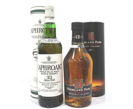 TWO ISLAND MALTSTwo bottles of Single Malt from island distilleries, comprising: one HIGHLAND PARK 12 YEAR OLD Single Malt Sc