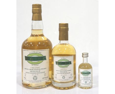 DA MHILE ORGANIC LOCH LOMOND SINGLE MALT SCOTCH WHISKYA trio of bottles of Da Mhile Organic Scotch Whisky.  Comprising: Da Mh