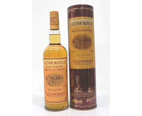 GLENMORANGIE 10YOA bottle of the Glenmorangie 10 Year Old Single Malt Scotch Whisky.  70cl.  40% abv.  In original tube.  Lev