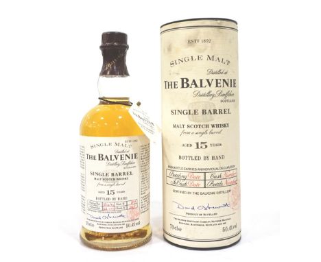 THE BALVENIE 15YO SINGLE BARRELAn earlier bottling of the Balvenie 15 Year Old Single Barrel Single Malt Scotch Whisky.  70cl