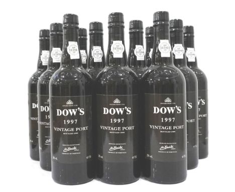 CASE DOW'S 1997 VINTAGE PORTBottled in 1999, this is a full case of Dow's 1997 Vintage Port.  75cl.  20% abv.  All with level
