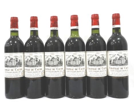CHATEAU DU CAUZE VINTAGE 1982Six bottles of Chateau du Cauze Vintage 1982 Saint Emilion Grand Cru.  75cl.  12% abv.  Selected