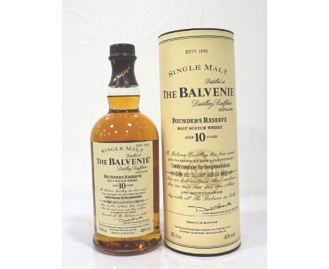 THE BALVENIE FOUNDER'S RESERVE 10YOA bottle of the now discontinued The Balvenie Founder's Reserve 10 Year Old Single Malt Sc