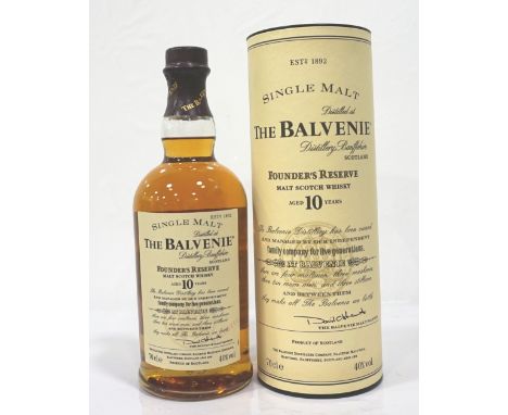 THE BALVENIE FOUNDER'S RESERVE 10YOA bottle of the now discontinued The Balvenie Founder's Reserve 10 Year Old Single Malt Sc