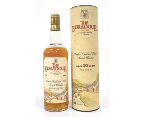 EDRADOUR 10YOA 1980s bottling of The Edradour 10 Year Old Single Malt Scotch Whisky.  75cl.  40% abv.  Becoming more scarce n