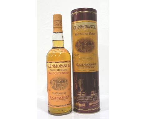 GLENMORANGIE 10YOA bottle of the Glenmorangie 10 Year Old Single Malt Scotch Whisky.  70cl.  40% abv.  In original tube.  Lev