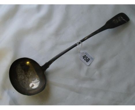Georgian fiddle pattern crested soup ladle  Lon 1814 by SH 170g      