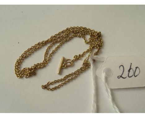 9ct fine link chain 16” long 1.6g     