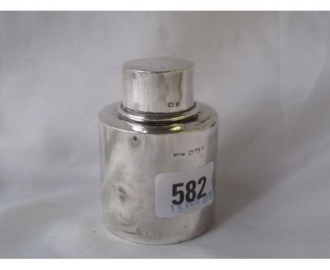 Cylindrical tea caddy 3” high Birm      