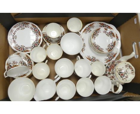 A collection of Colclough Royale to include Teapot, milk jug, 2 sugar bowls, 6 coffee cups and saucers, one additional coffee