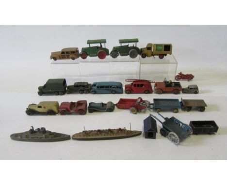 Sixteen Dinky Commercial and other models and various other items, all playworn (Est. plus 21% premium inc. VAT)
