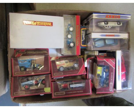 Twenty seven Matchbox Models of Yesteryear and Dinky vehicles, various boxes, E (Est. plus 21% premium inc. VAT)