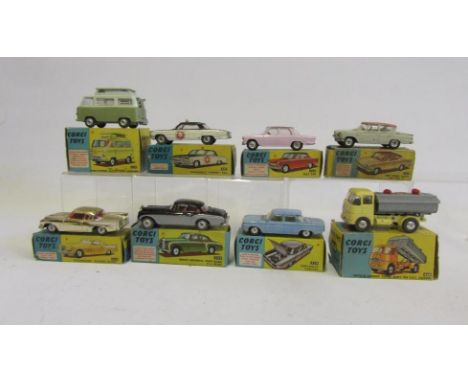 Eight Corgi Models, 234, 237, 232, 420, 406, 229, 224, 211S, boxed, (some AF), G (Est. plus 21% premium inc. VAT)