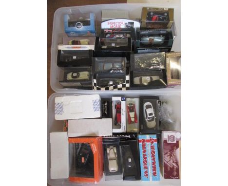 Forty six Matchbox, Dinky, Brumm, Franklin Mint and other diecast car models, boxed, G-E (Est. plus 21% premium inc. VAT)