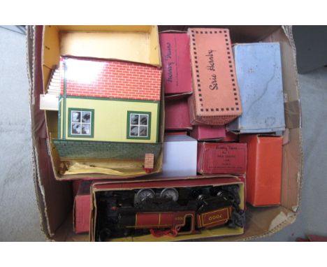Hornby post war rolling stock and accessories including coal trucks, vans, coaches and buffer stops, most items boxed, F-P, a