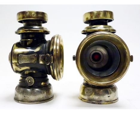 Lucas 'King of the Road' Sidelamps  King's Own'-series, a matched pair (numbered 141 / 143), as fitted to vehicles of the c19