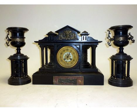 RMS Titanic' Edwardian Mantle Clock  An ornate Edwardian-era mantle clock, with applied Titanic 'Bon Voyage, 1912' plaque to 