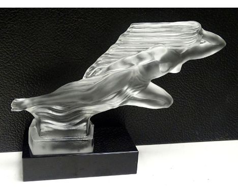 'Acceleration' Glass Accessory Mascot after Red Ashay  A post-war glass accessory mascot, as produced by Red Ashay in c1929 &