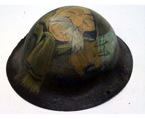 Old Bill Tommy Soldier WWI Helmet  A British Army-issued WWI helmet, as worn by a British 'Tommy' in the trenches and battlef