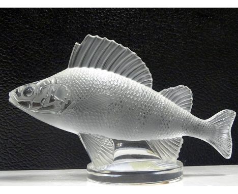 Perch' Glass Accessory Mascot by R. Lalique *  A rare glass continental accessory mascot, produced by Rene Lalique. It depict