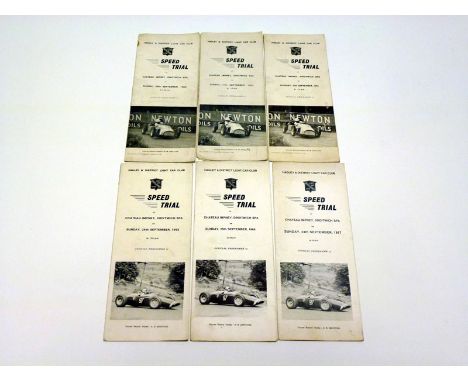 Chateau Impney Speed Trial Programmes  Original souvenir programmes for the Hagley & District Light Car Club speed hill climb