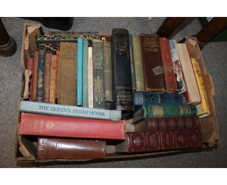 A TRAY OF VINTAGE BOOKS TO INCLUDE A MRS BEETONS COOKERY BOOK