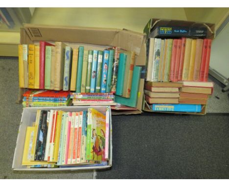 THREE BOXES OF VINTAGE CHILDRENS BOOKS TO INCLUDE ENID BLYTON EXAMPLES