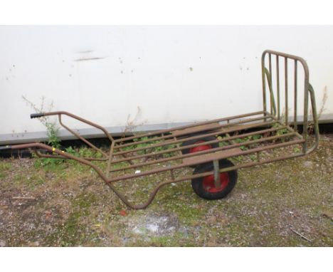 A VINTAGE TRANSPORTATION CART - OVERALL L 231 CM
