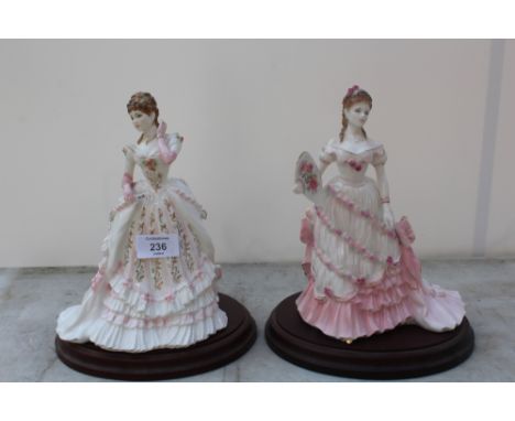 TWO LIMITED EDITION ROYAL WORCESTER FIGURES - SPLENDOR AT COURT 'THE JEWEL IN THE CROWN AND SPLENDOR AT COURT 'THE CELEBRATIO