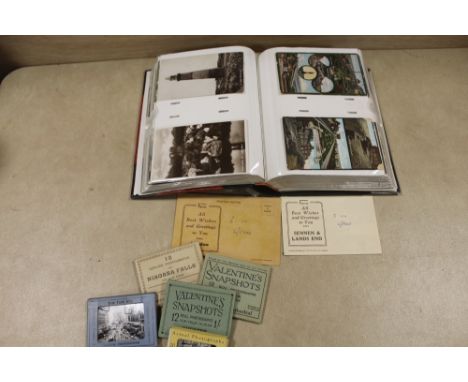 AN ALBUM OF VINTAGE POSTCARDS TOGETHER WITH A QUANTITY OF AMERICAN SNAPSHOTS 