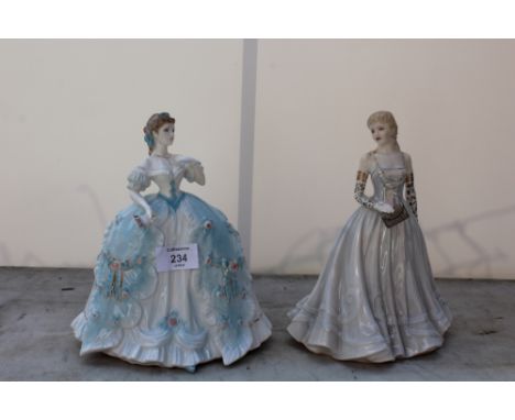 TWO LIMITED EDITION ROYAL WORCESTER FIGURE - THE FIRST QUADRILLE AND HANNAH 