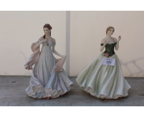 TWO LIMITED EDITION ROYAL WORCESTER FIGURE - WITH ALL MY HEART AND KEEPSAKE