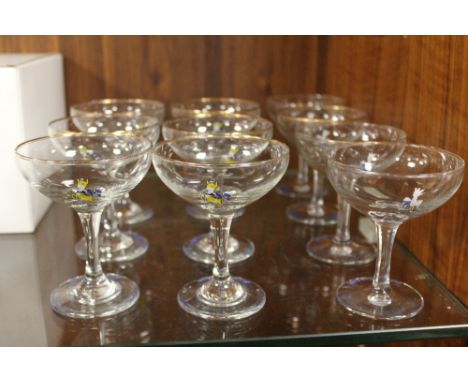 A COLLECTION OF VINTAGE BABYCHAM DRINKING GLASSES 