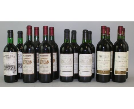 Domaine Pichard Madiran, 1996 x 4, Chateau Ventenac, 1989 x 4, Chateau Des Cedres Bordeaux, 1994 x 4. Sandeman Claret 1978 x 