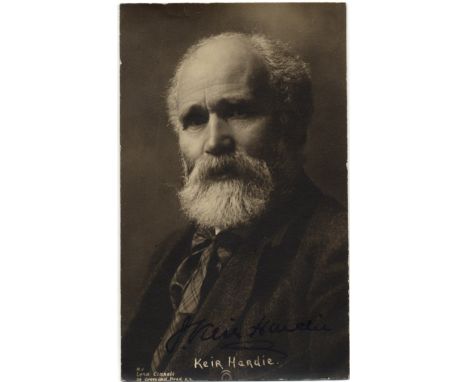 HARDIE JAMES KEIR: (1856-1915) Scottish Politician, one of the primary founders of the Labour Party. Vintage signed sepia pos
