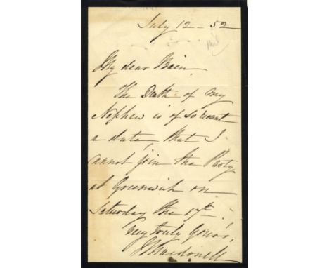 [WATERLOO BATTLE OF]: MACDONNELL JAMES (1781-1857) British General, famous for his command of the light troops defending Houg
