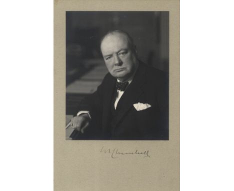 CHURCHILL WINSTON S.: (1874-1965) British Prime Minister 1940-45, 1951-55. Nobel Prize winner for Literature, 1953. A fine vi