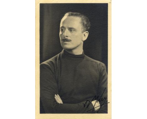 MOSLEY OSWALD: (1896-1980) English Politician, the founder of the British Union of Fascists. Vintage signed postcard photogra