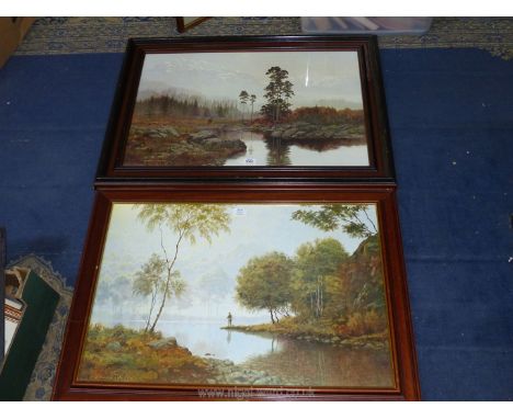 A pair of wooden framed Coulson Prints "That Magic Moment" and "Silent Majesty", 35" x 25".