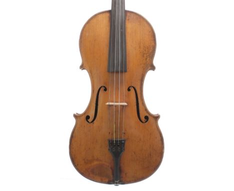 Good large German tenor viola by and labelled Hermann Ritter invenit, privileg.K.A. Horlein fecit.Wurzburg 1889, Nr. 174, als