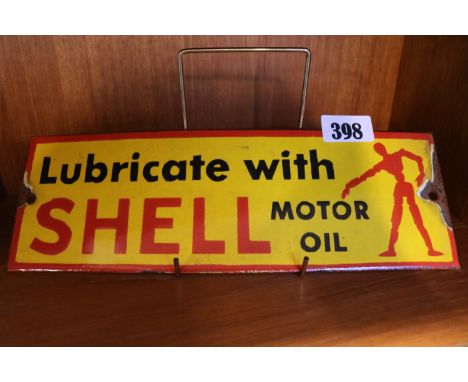 Vintage Shell Enamel Sign 