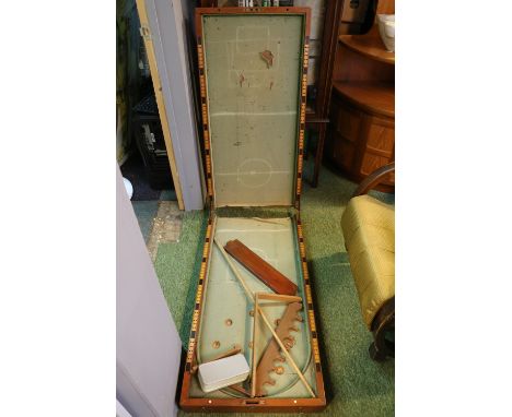 Large Edwardian Folding Mahogany Bagatelle board 