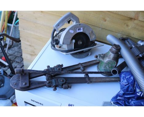 Pair of Bolt Croppers, Bottle Jack and a Circular Saw