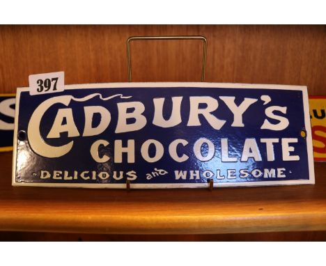 Vintage Cadburys Chocolate Enamel Sign 