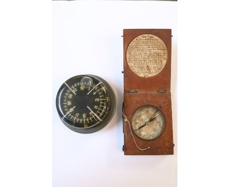 Vintage Sundial and Compass and a Aeroplane compass 