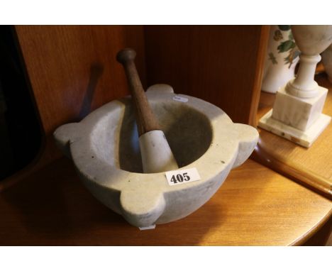 Large Antique Marble Pestle and Mortar 