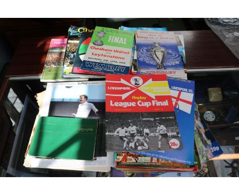 Collection of Football related Programmes Wembley Benfica Vs AC Milan 1963, Football League Cup Liverpool V Nottingham Forres