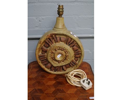 Bernard Rooke Circular Lamp base of circular design. 32cm in Height 