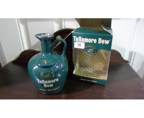A Wade Green Ceramic Flagon of Tullamore Dew in original box.