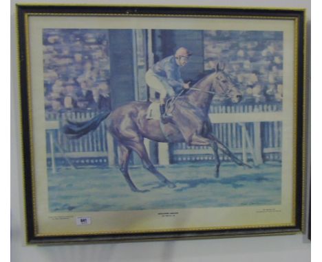 A Coloured Print 'Champions of the Turf Series.